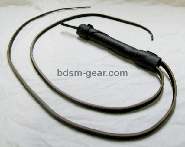 Dual tail leather slave whip