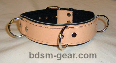 Leather bdsm bondage collar