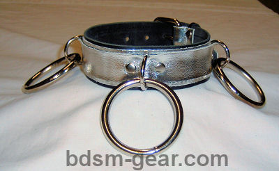 Leather bdsm bondage collar