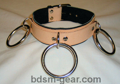 Leather bdsm bondage collar