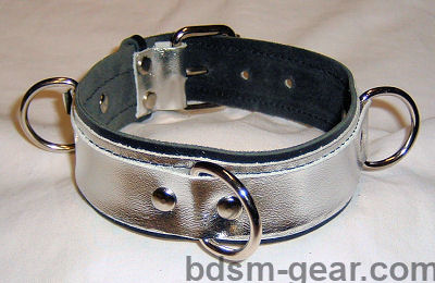 Leather bdsm bondage collar