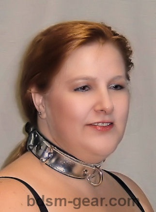 Leather bdsm bondage collar