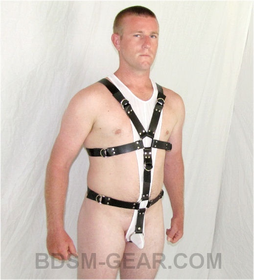 Sexy Leather Bondage Harness