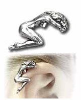 naked girl, pewter bdsm submissive and slave jewelry