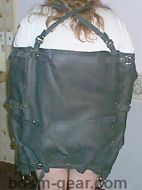 black leather arm binder bondage bdsm restraints fetish
