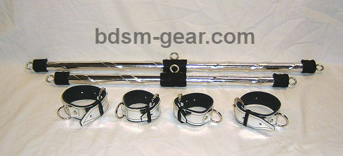 leather bondage cuffs spreaders binders and bdsm gear