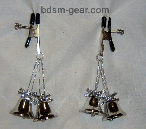 nipple clamps with x-mas bells