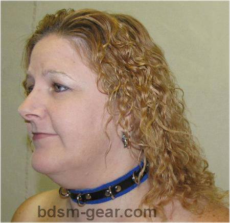 Leather bdsm bondage collar