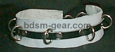 Leather bdsm bondage collar