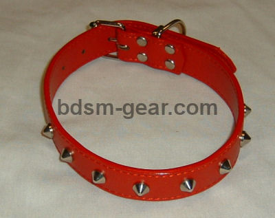 Black Spiked Leather Collars