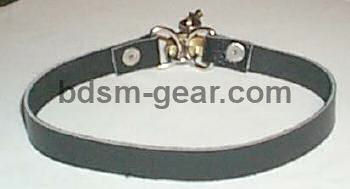 Leather bdsm bondage collar