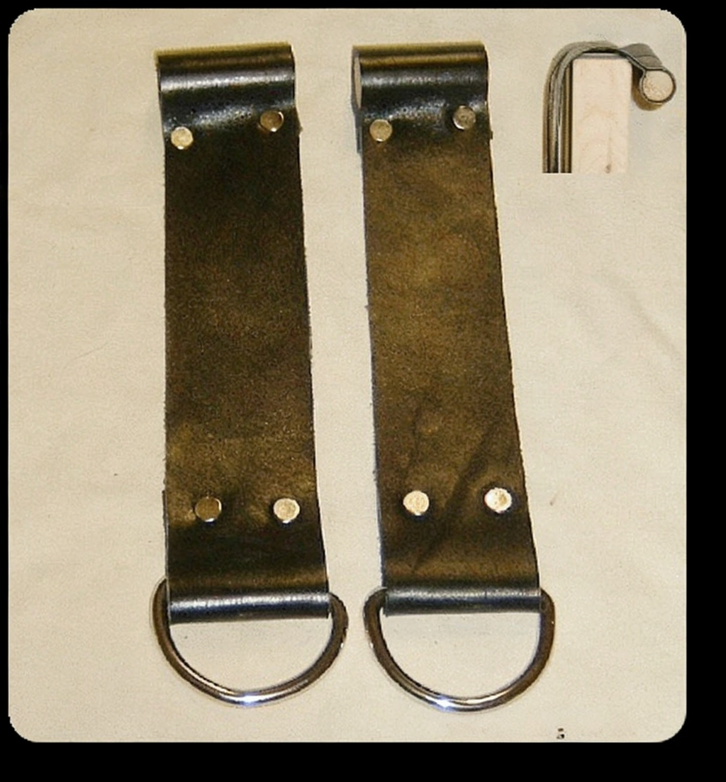 over the door leather bondage cuffs bdsm restraints fetish hotel motel slave travel