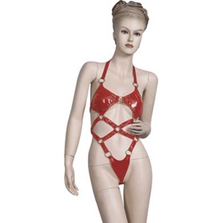 Red PVC Fetish Teddy