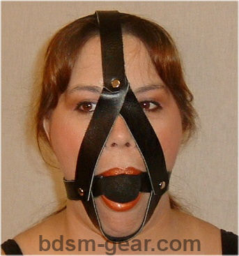 Black Rubber Ball Gags with Harnesses
