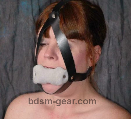 Deer hide gag with head harness