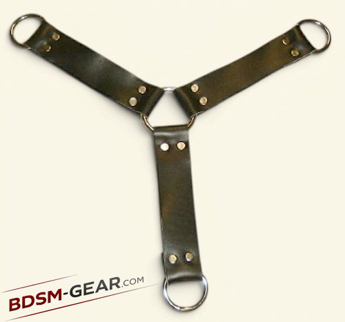 3 way leather bondage hogtie cuffs spreaders binders and bdsm gear