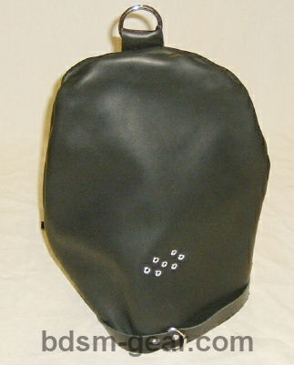 Black Leather Fetish BDSM Bondage Hood