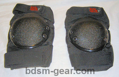 leather slave kneepads, bdsm bondage and fetish gear or wear