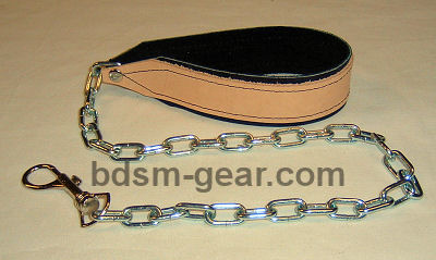 Leather bdsm bondage collar