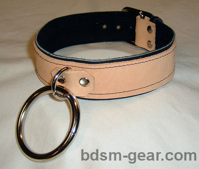 Leather bdsm bondage collar