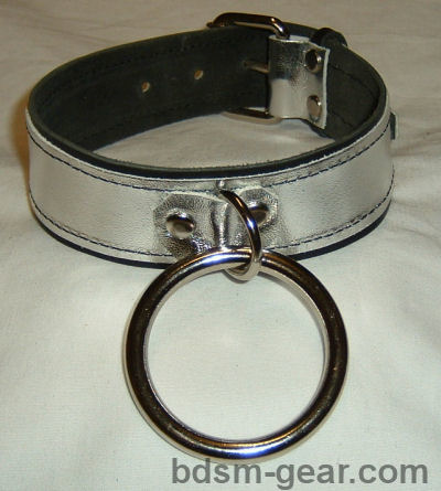Leather bdsm bondage collar