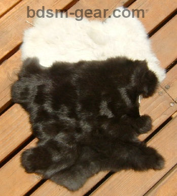 rabbit hide leather to make your own cuffs, straps and other bondage gear