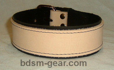 Leather bdsm bondage collar