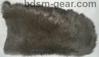 leather and rabbit glove, bdsm sensation play device