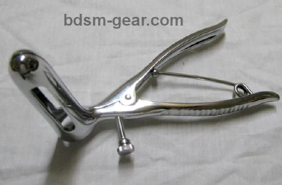 Stainless Steel Collins Speculum, medical play, slave humiliation and anal play, bdsm and bondage gear