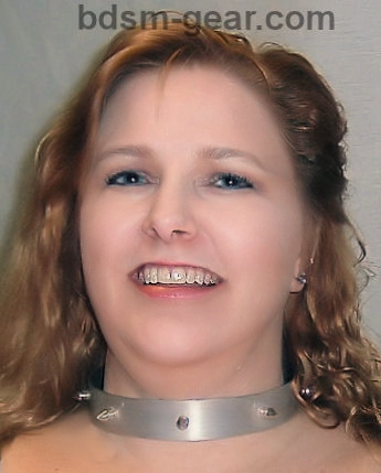 Leather bdsm bondage collar