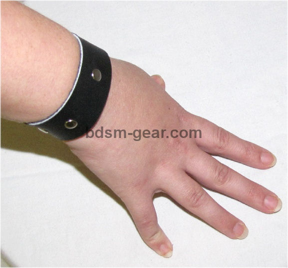 leather bondage gear, gothic bdsm bracelet