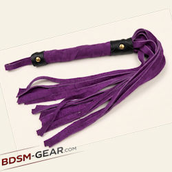 suede and leather bdsm bondage floggers for sale, black red blue tan