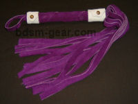 suede and leather bdsm bondage floggers for sale, black red blue tan