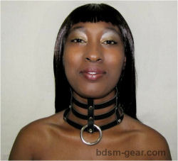 4 Strap Leather BDSM Collar