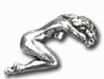 naked slave girl pewter earring for bdsm fetish gothic gorean bondage lifestyle slave or submissive