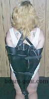 leather arm binder bdsm fetish gothic gorean submissive and slave bondage