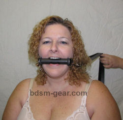 pony-play bit gag with reins for bdsm role-play fetish gothic gorean submissive and slave bondage