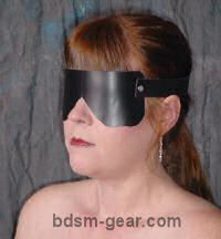 Sexy Black Leather Fetish BDSM Blindfolds