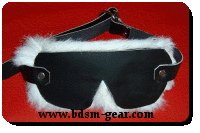 white or black Rabbit Lined Blindfolds