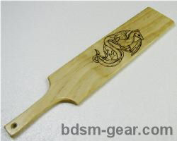 Hand Burned Long Dragon Paddle