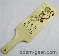 Hand Burned Bad Girl Paddle