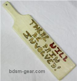 Hand Burned Pain Paddle