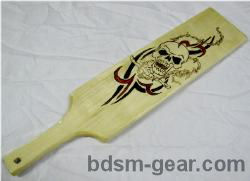Skull in Barbed Wire Paddle