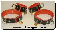 leather bondage cuffs spreaders binders and bdsm gear