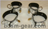 leather bondage cuffs spreaders binders and bdsm gear