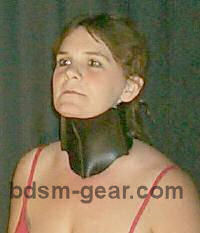 slave training neck corset or posture collar for human submissive and slave bondage bdsm fetish gothic gorean and punk