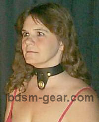 Leather bdsm bondage collar