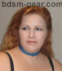 aluminum metal blue collar of consideration for bdsm bondage and fetish