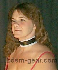 Leather bdsm bondage collar