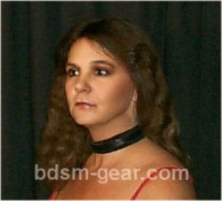 Leather bdsm bondage collar